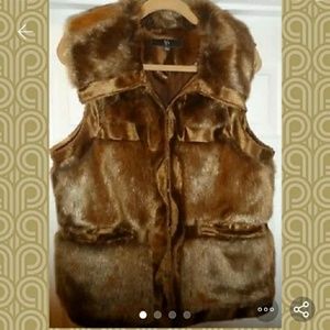 Rachel Zoe faux fur vest